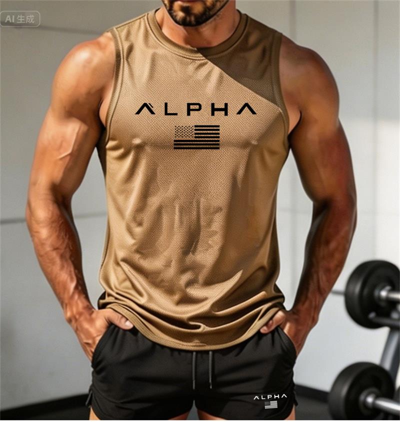 2026 Alpha Men's Printed Round - Sleeveless Undershirt บทวิจารณ์และราคา