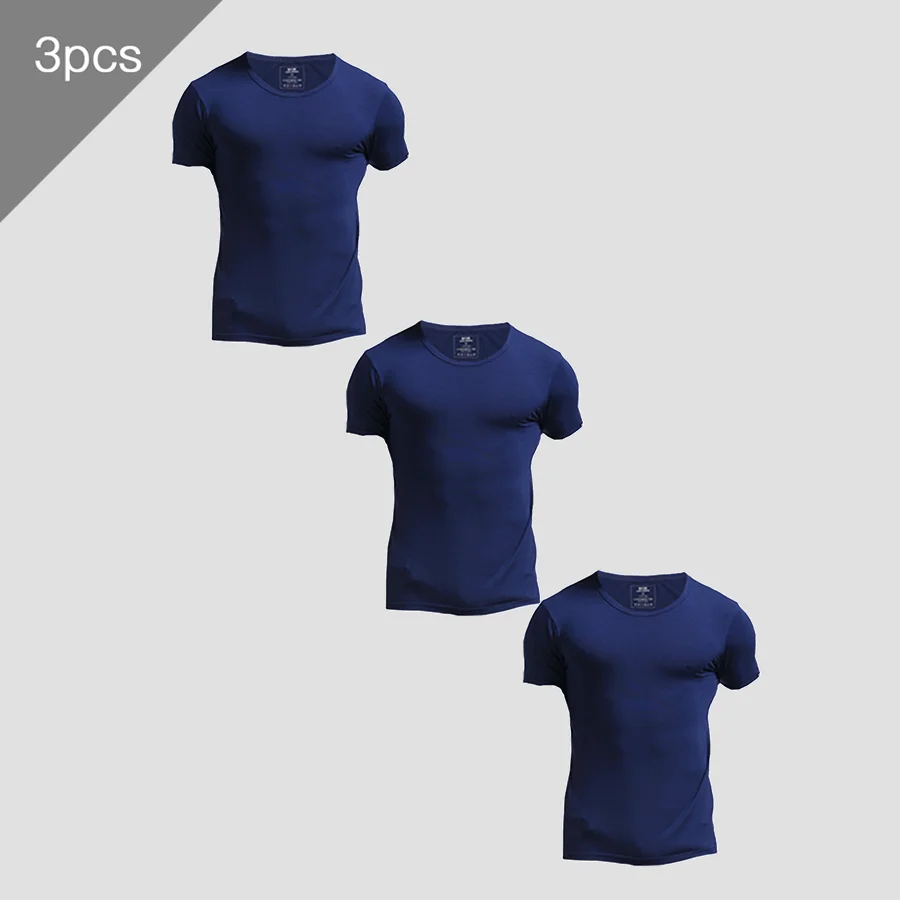 3PCS Men's Summer Short Sleeve - Undershirt Crew Neck บทวิจารณ์และราคา