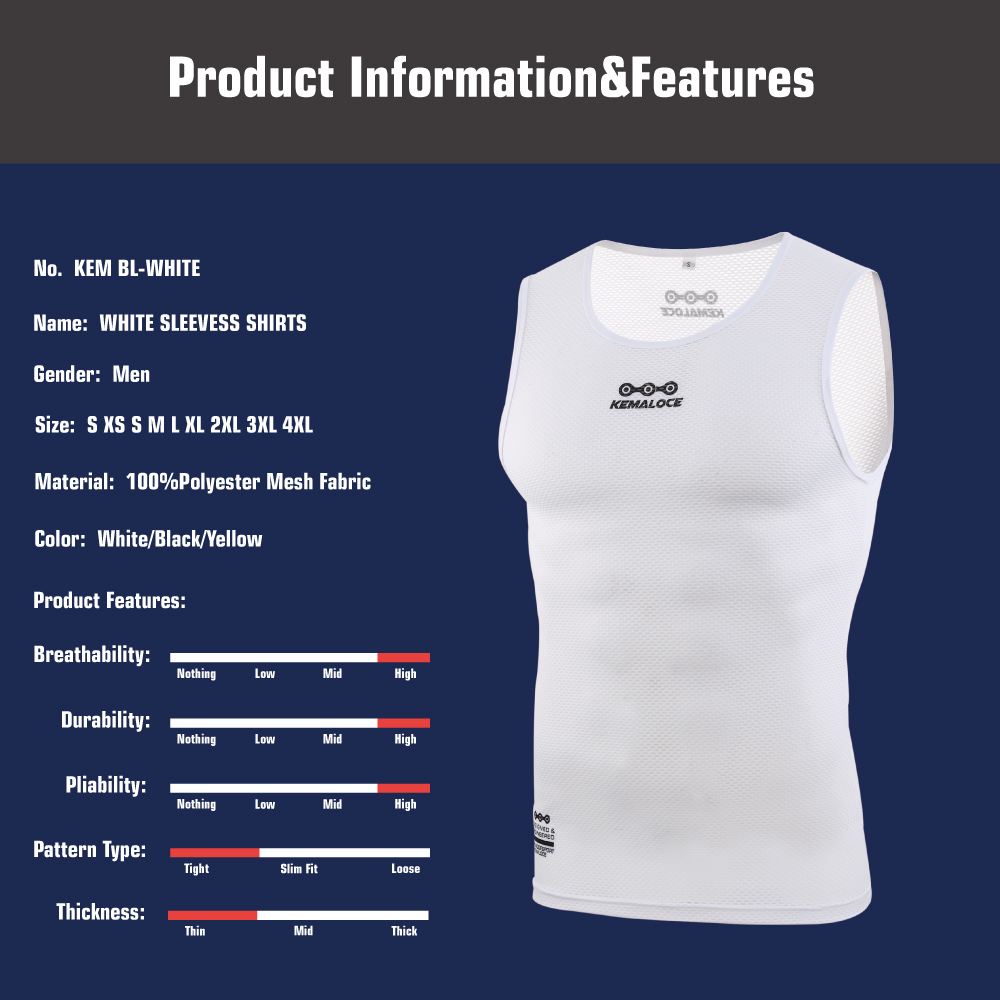 KEMALOCE Cycling Base Layer Sl - Sleeveless Undershirt บทวิจารณ์และราคา