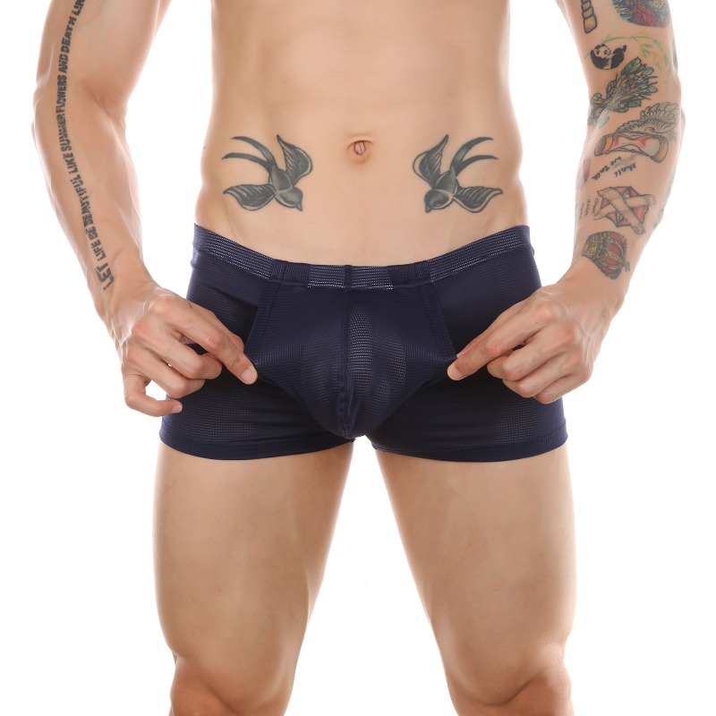 Men Boxers Briefs Fly Pouch Fr - Trunk Breathable Men บทวิจารณ์และราคา