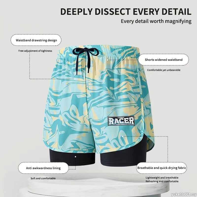 Swimming Trunks Adult Double L - Trunk Breathable Men บทวิจารณ์และราคา