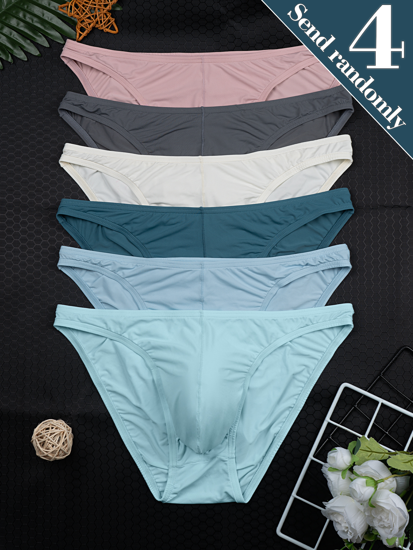 4-Pack Random Color Men's New  - Multi Pack Underwear บทวิจารณ์และราคา