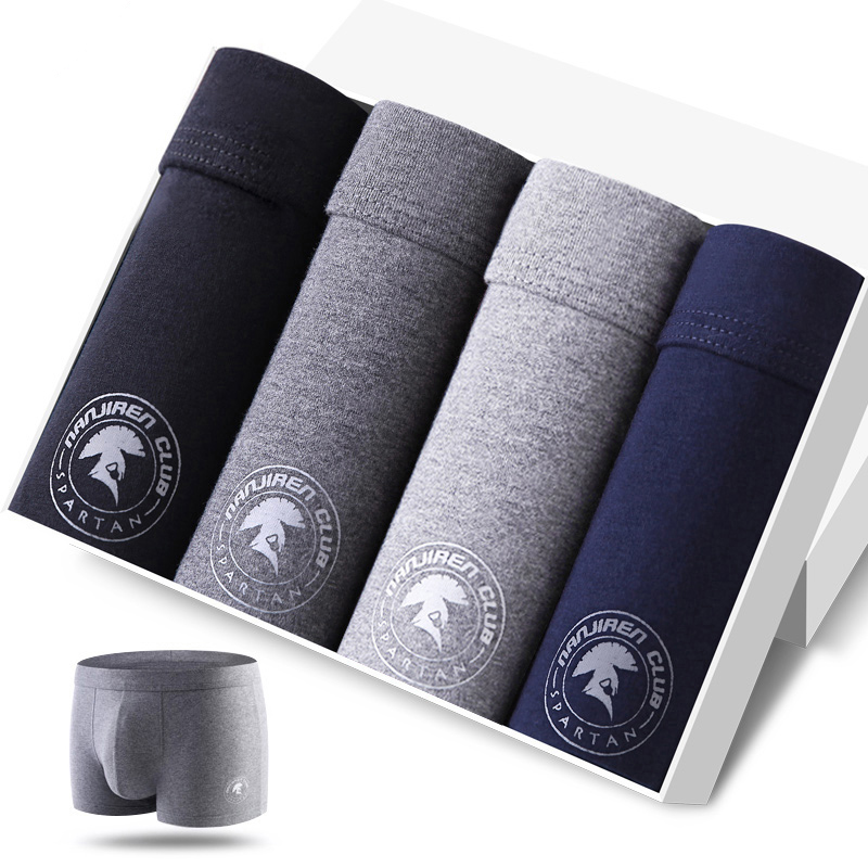 4pcs Men's Panties Sexy Shorts - Boxer Brief Pack Cotton บทวิจารณ์และราคา
