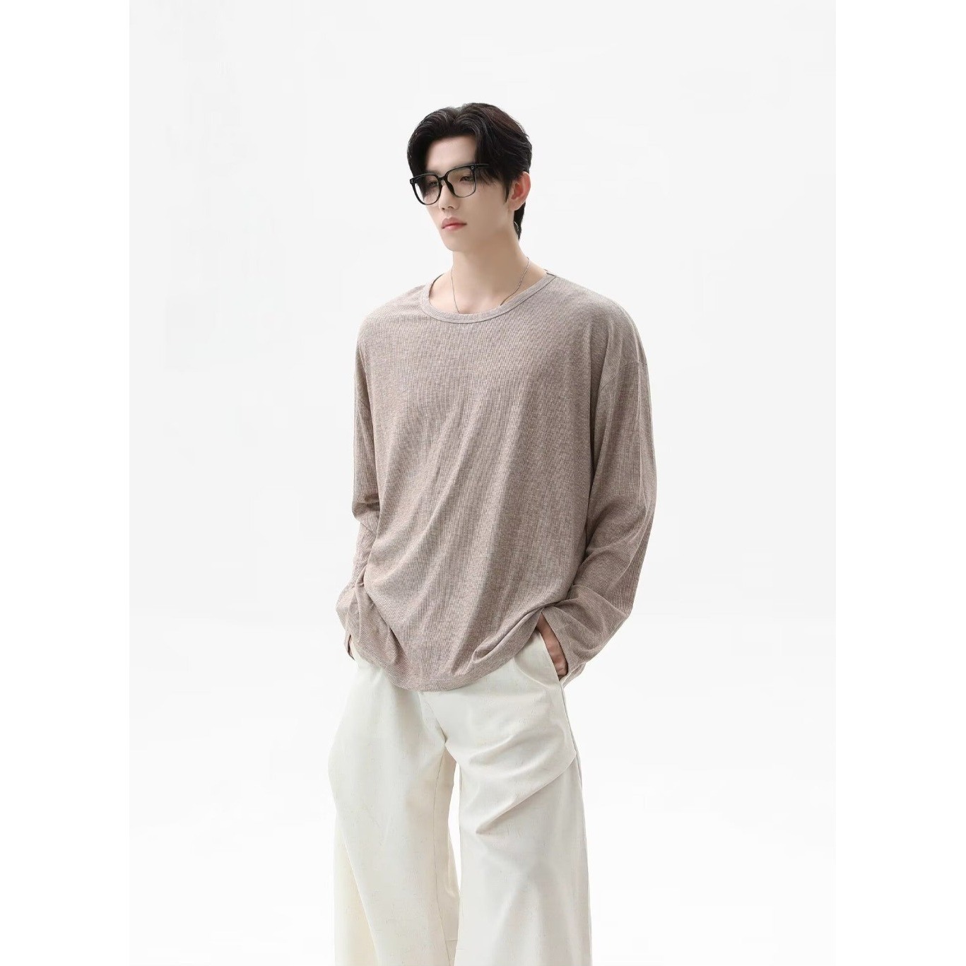 2026 Autumn New Texture Long S - Undershirt Crew Neck บทวิจารณ์และราคา