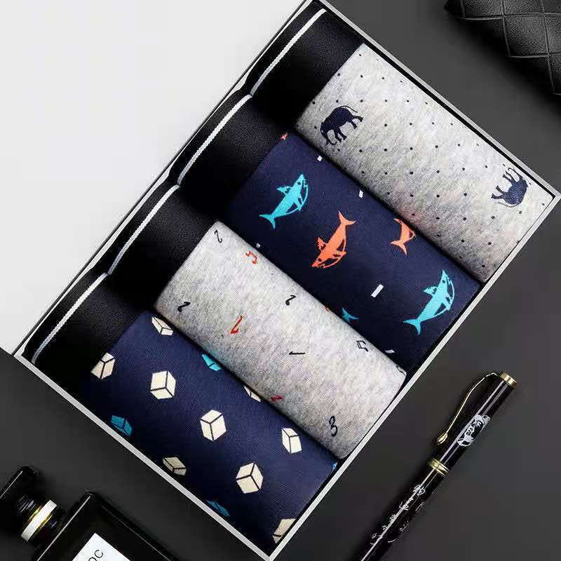 4Pcs/Lot Boxer Shorts Men Unde - Multi Pack Underwear บทวิจารณ์และราคา