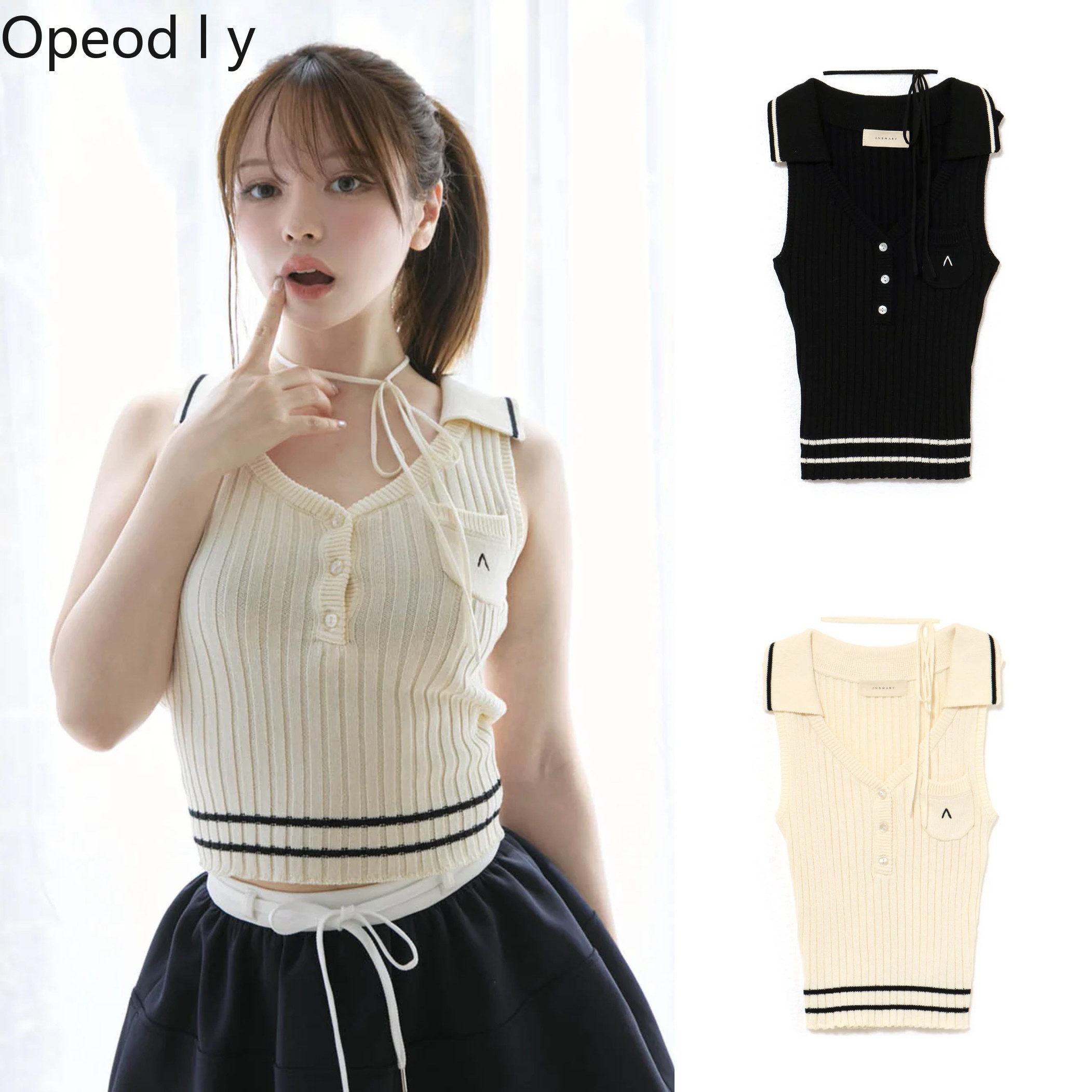 Japanese Sweet Lapel Twist V-n - Suspender Tank Top บทวิจารณ์และราคา