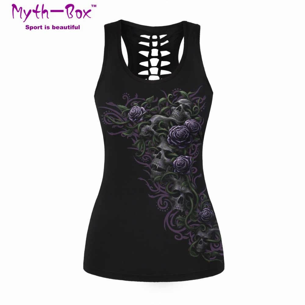 Women Sport Vest Bad Cat Print - Sleeveless Undershirt บทวิจารณ์และราคา