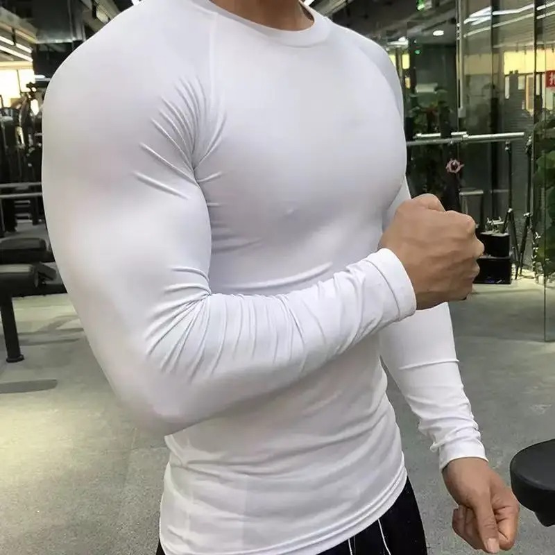 Men Sport T-shirt Quick Dry Bo - T Shirt Tight Fit บทวิจารณ์และราคา